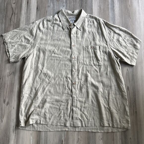 Ron Chereskin Washable Linen Rayon Button Down Shirt Size XXL - Picture 1 of 7